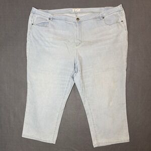 J. Jill Denim Cropped Light Wash Jeans Women's Plus Size 26
